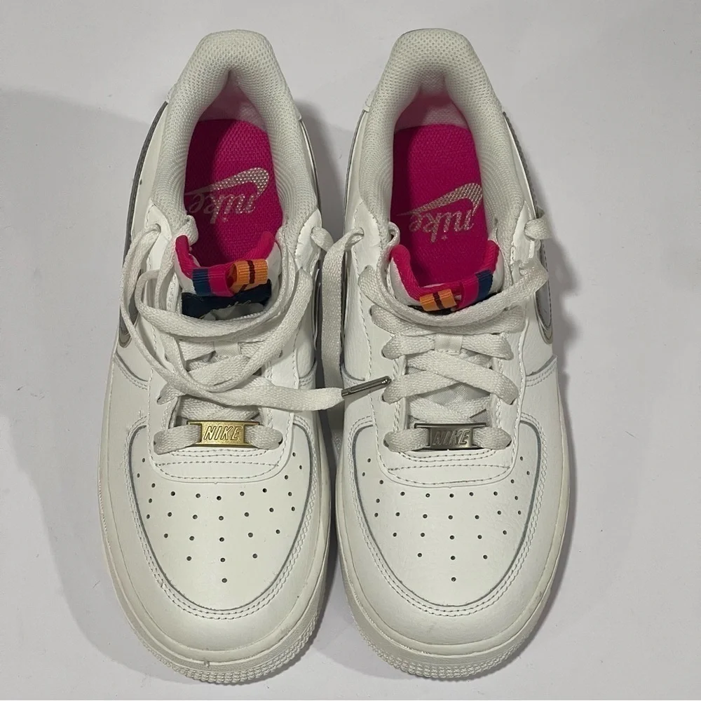 Nike Girls Air Force 1 LV8 Casual Shoes (DH9595-001) Youth - White Sz 6